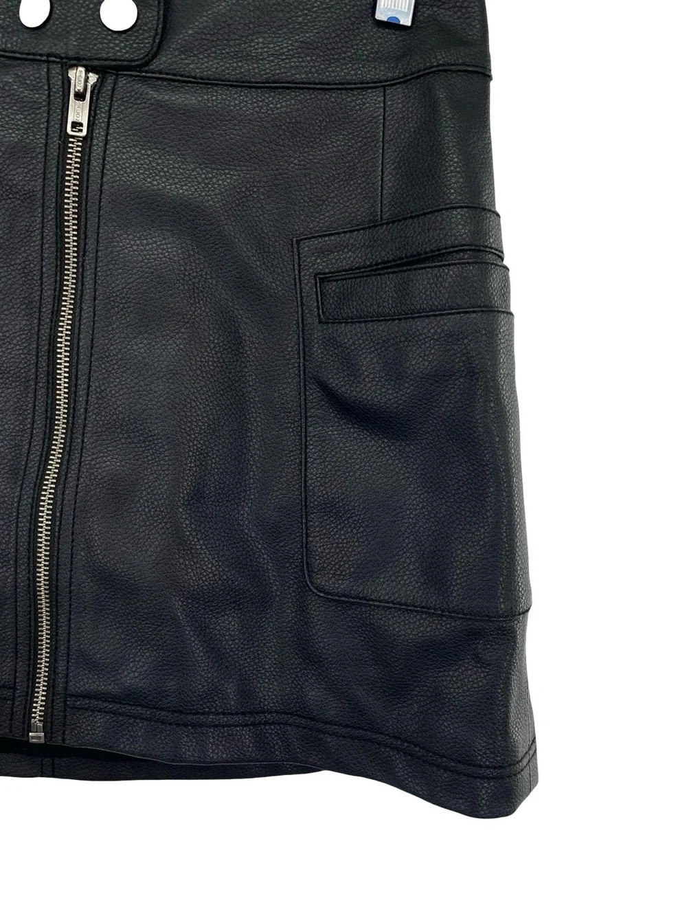 Free People Faux Leather A-Line Mini Skirt Black Size 0